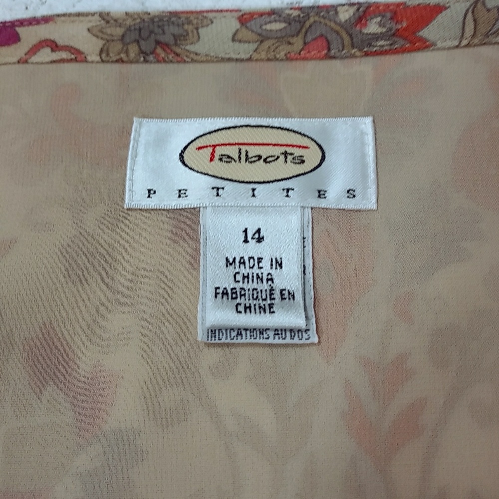 Talbots Petites Sz 14 Wool Wrap Skirt LUXURY Floral - Picture 3 of 9